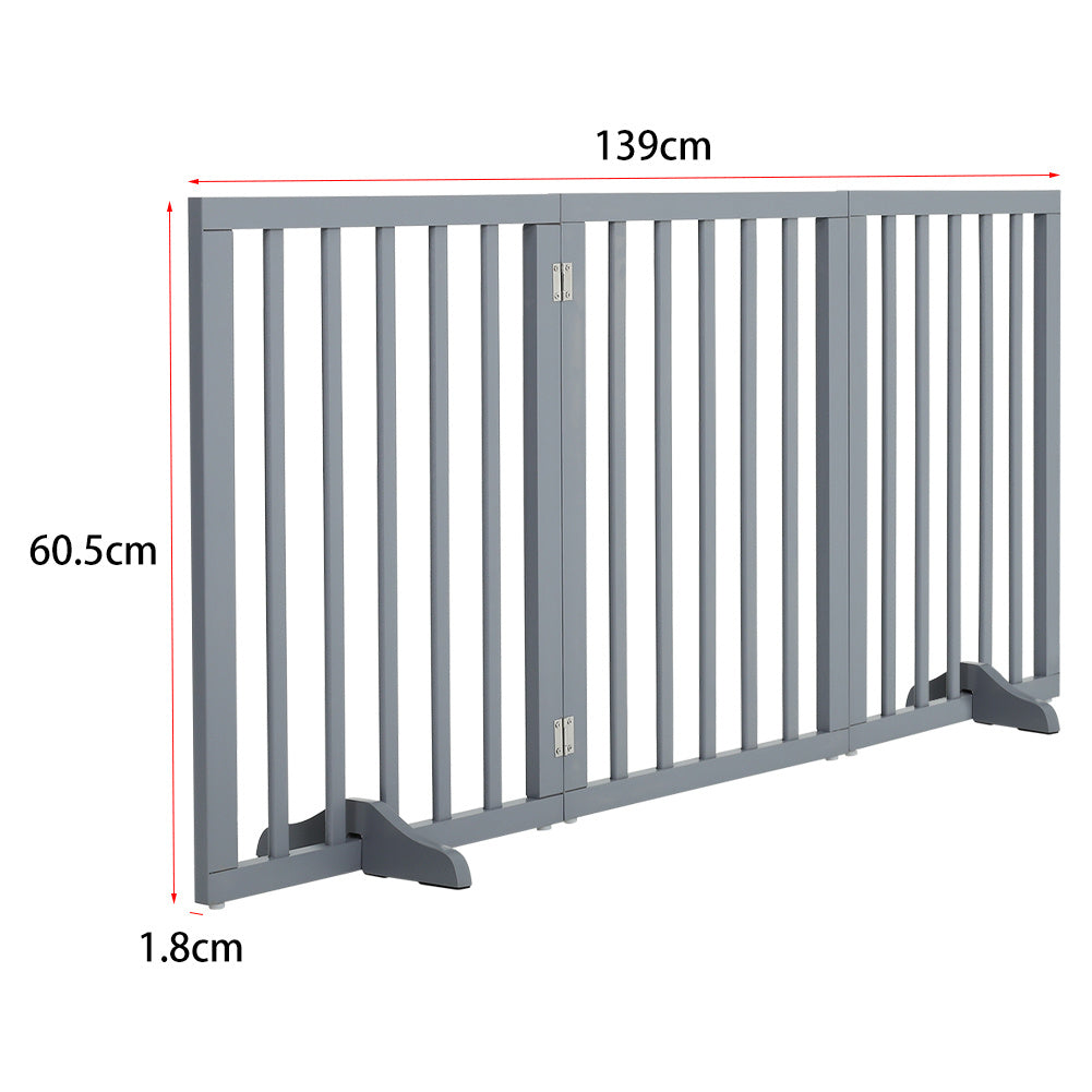 3-Panel Folding Pet Playpen Indoor Freestanding Dog Safety Fence | Shopllo