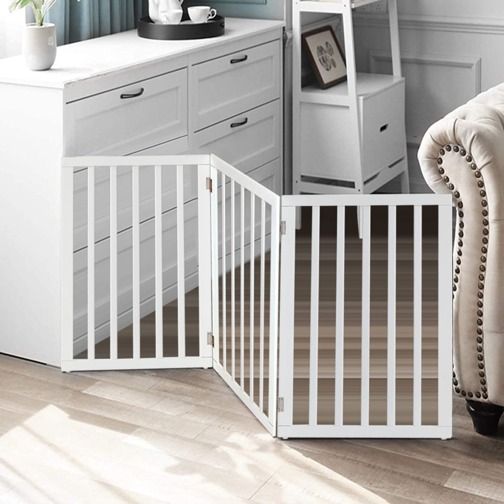 3-Panel Folding Pet Playpen Indoor Freestanding Dog Safety Fence | Shopllo