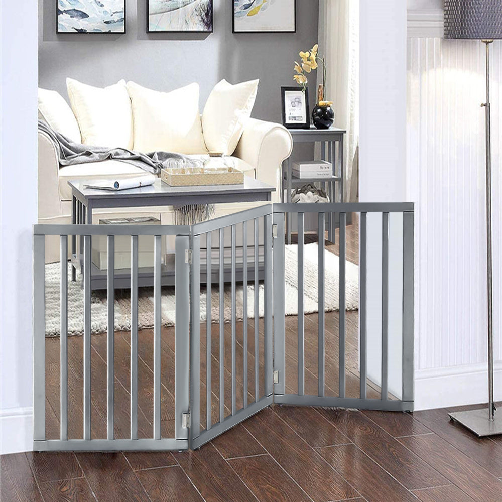 3-Panel Folding Pet Playpen Indoor Freestanding Dog Safety Fence | Shopllo