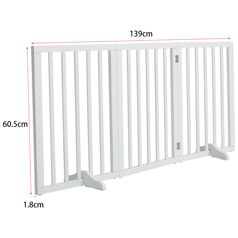 3-Panel Folding Pet Playpen Indoor Freestanding Dog Safety Fence | Shopllo