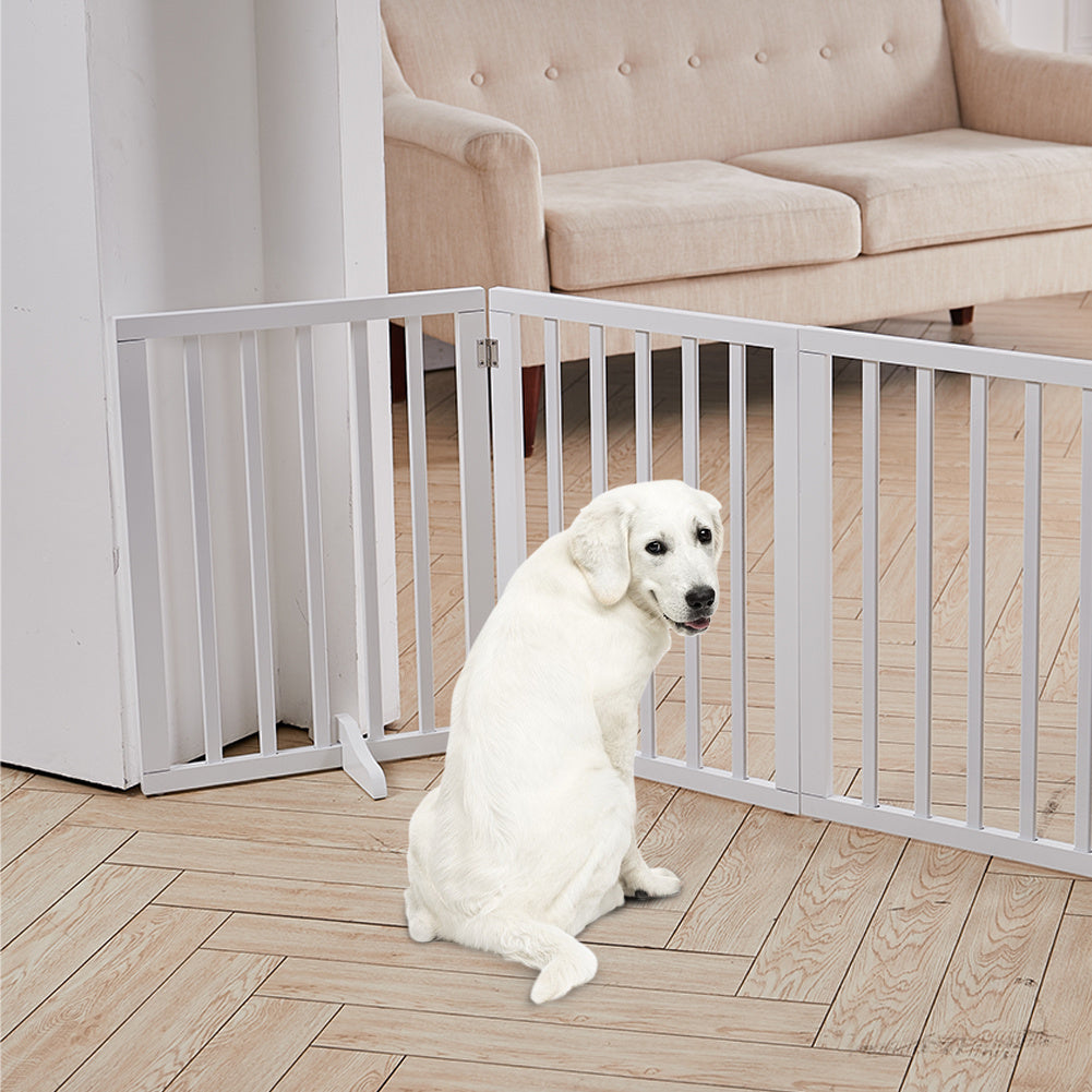 3-Panel Folding Pet Playpen Indoor Freestanding Dog Safety Fence | Shopllo