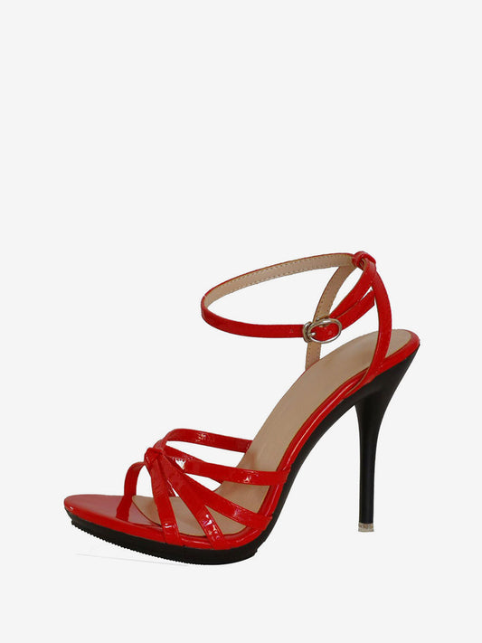Gold Stiletto Strappy Sandals — view 1