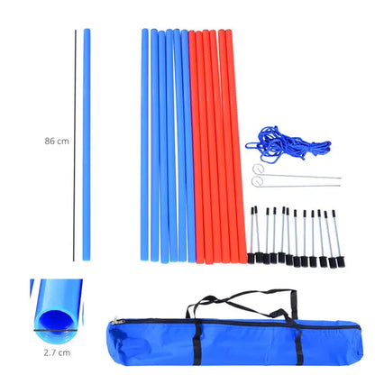 Dog Agility Training Kit Pet Obstacle Course Set Jumps Poles Tunnel Play Kit