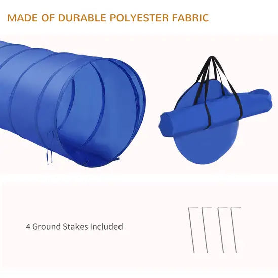 Dog Agility Training Kit Pet Obstacle Course Set with Tunnel High Jump Weave Poles