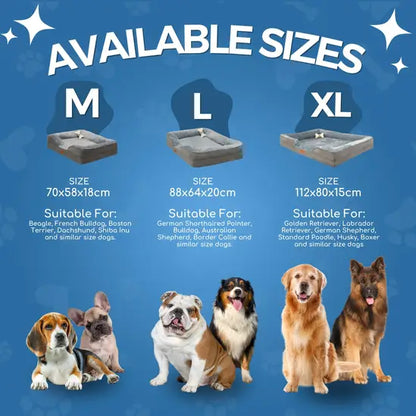 Plush Velvet Orthopaedic Dog Bed Large Memory Foam Pet Sofa Washable Cushion