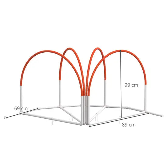 4-Piece Dog Agility Training Kit Pet Obstacle Course Set with Jump Ring Weave Poles