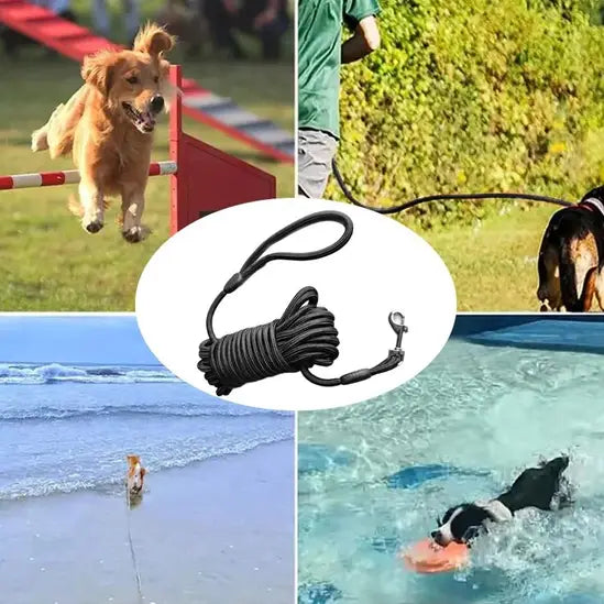 15M Long Dog Training Leash Extra Long Tracking Lead Recall Obedience Rope Line